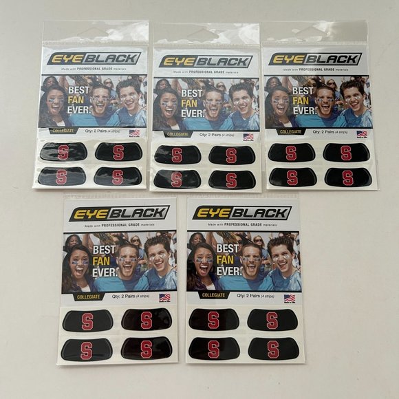 Lot of 5 EyeBlack Stanford University Under Eye Game Fan Sticker College Black - Picture 3 of 10